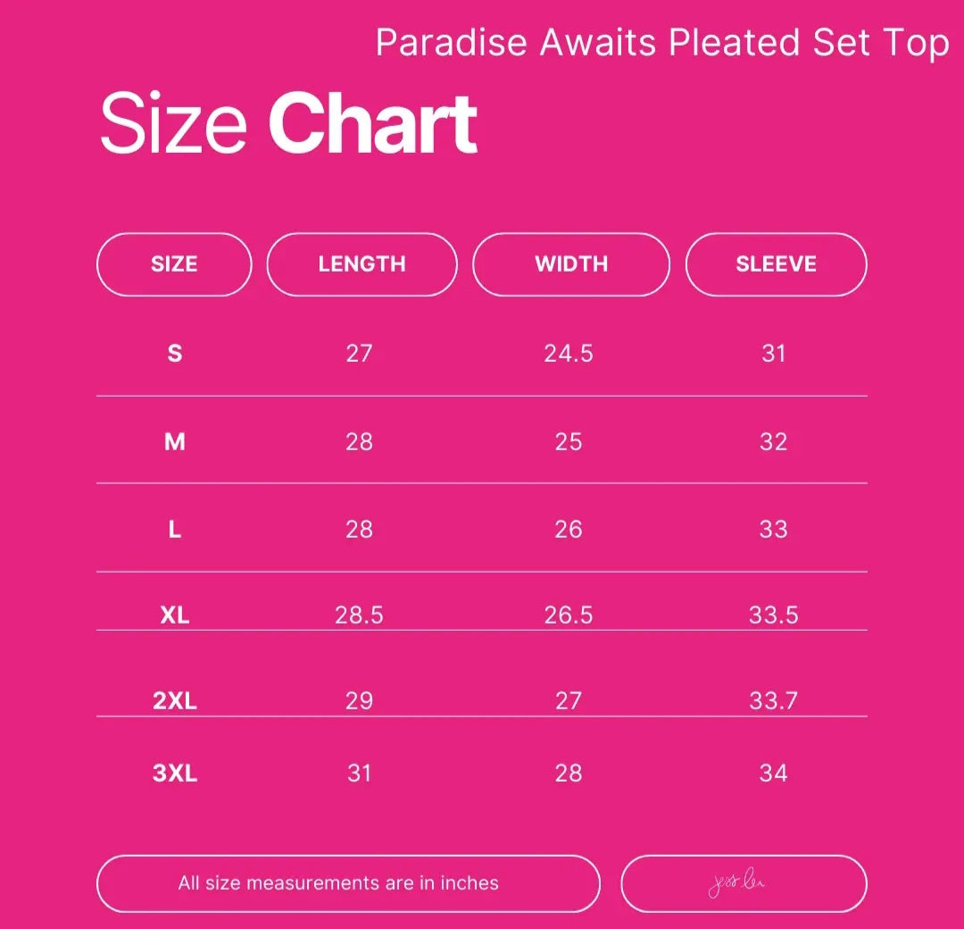 Paradise Awaits Pleated Set