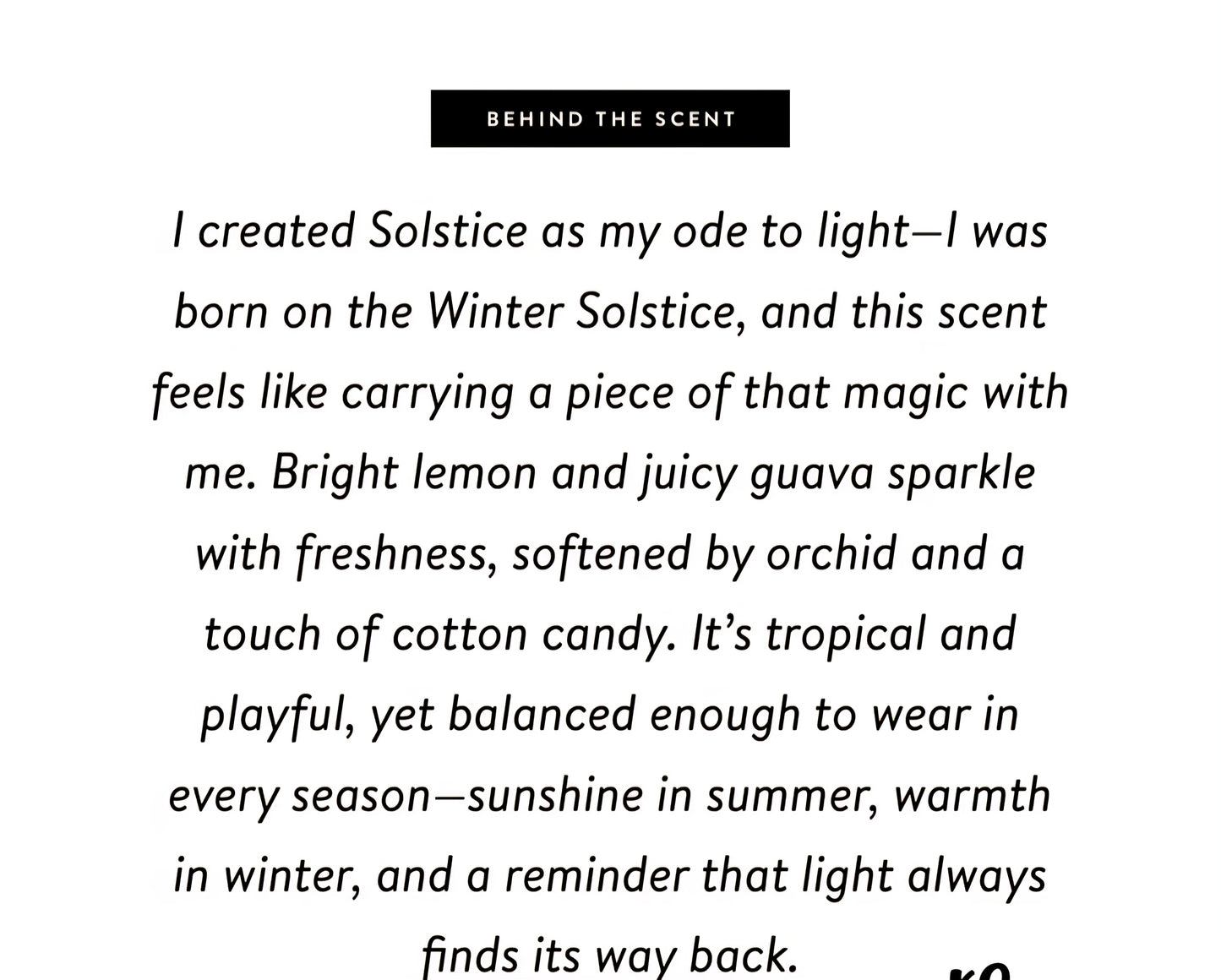Solstice Perfume