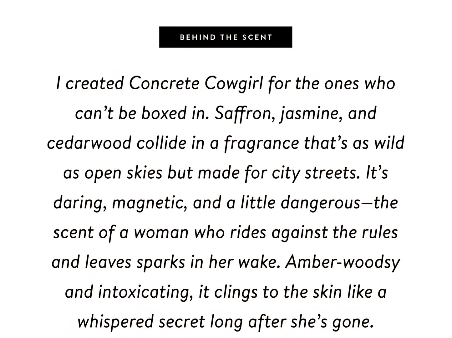 Concrete Cowgirl Perfume