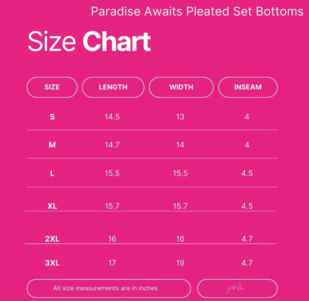 Paradise Awaits Pleated Set